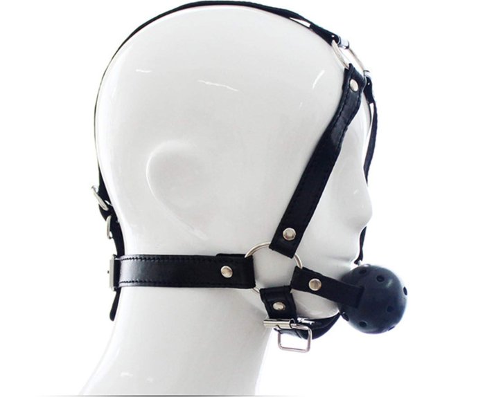 Masca Head Harness + Ball Gag [ Calus cu Bila ]