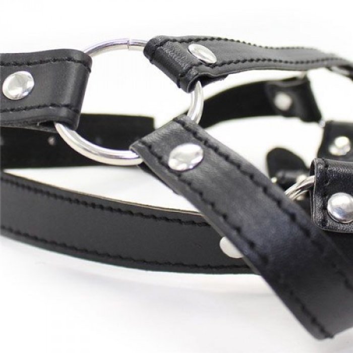 Masca Head Harness + Ring Gag [ Calus cu Inel ]#