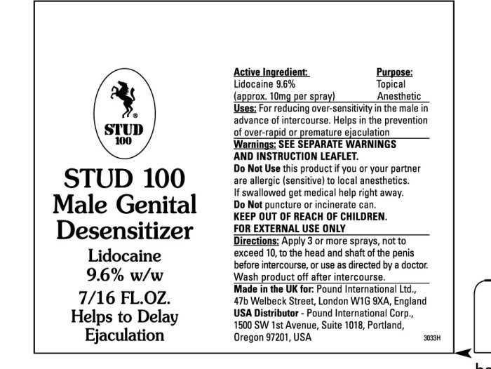 Spray pentru Intarzierea Ejacularii Stud "STUD 100" 12 ml##