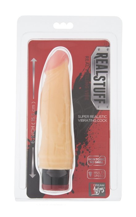 Vibrator Realistic Natural RealStuff 18cm - vedere frontala