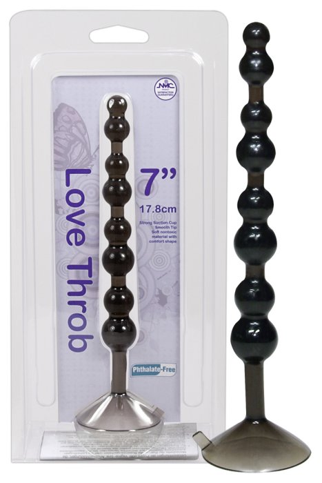 Bile Anale NMC "Love Throb" 18 cm - Negru - vedere frontala