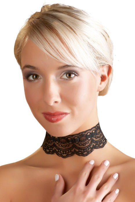 Choker Dantela Neagra# - vedere frontala