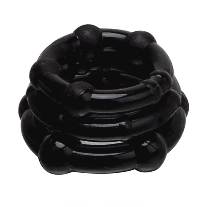 Set 3 Inele Penis Negre - dimensiuni complete