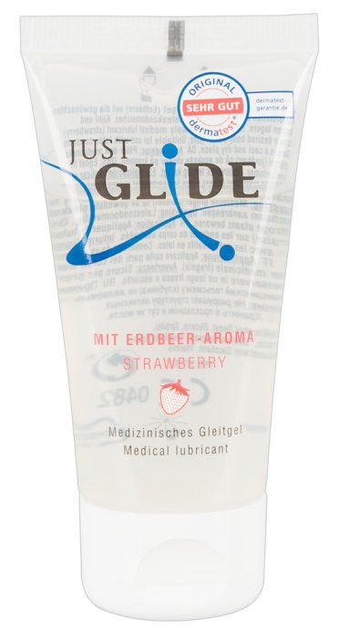 Lubrifiant Just Glide Capsuni 50 ml. - detaliu design