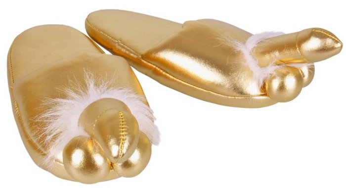 Papuci cu Penis Erotica - Galben - dimensiuni complete
