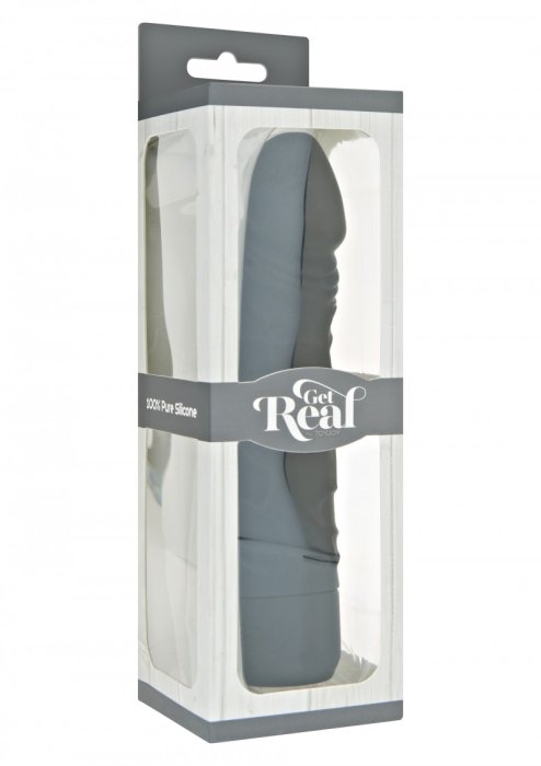 Vibrator Realistic Negru din Silicon, Get Real - culoare si material