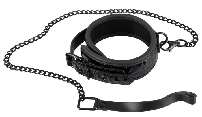 Zgarda cu Lant Bondage Bad Kitty - detaliu design