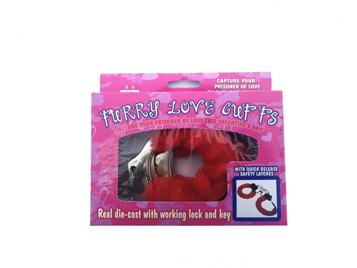 Catuse Metalice cu Plus Erotica - Rosu - detaliu design