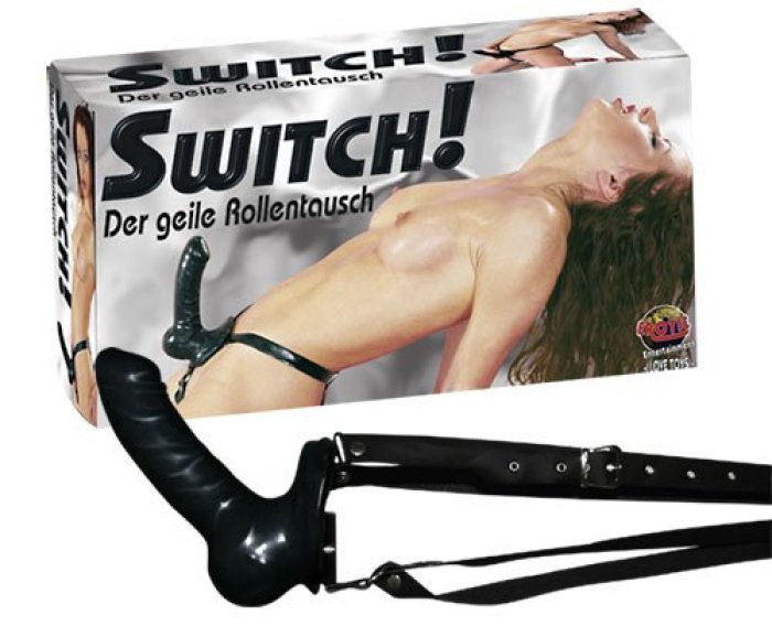 StrapOn You2Toys »Switch Latex« 19 cm - Negru