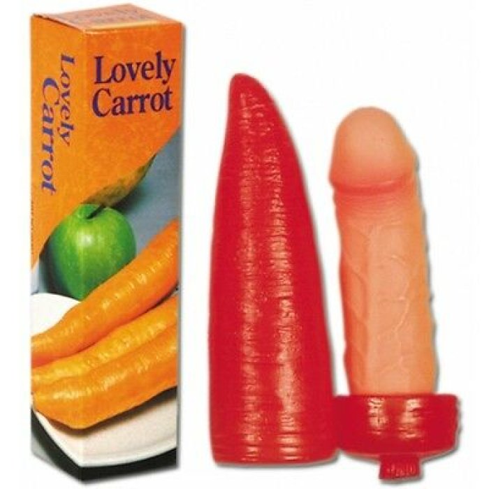 Dildo NMC "Lovely Carrot" 18 cm - Rosu - vedere frontala