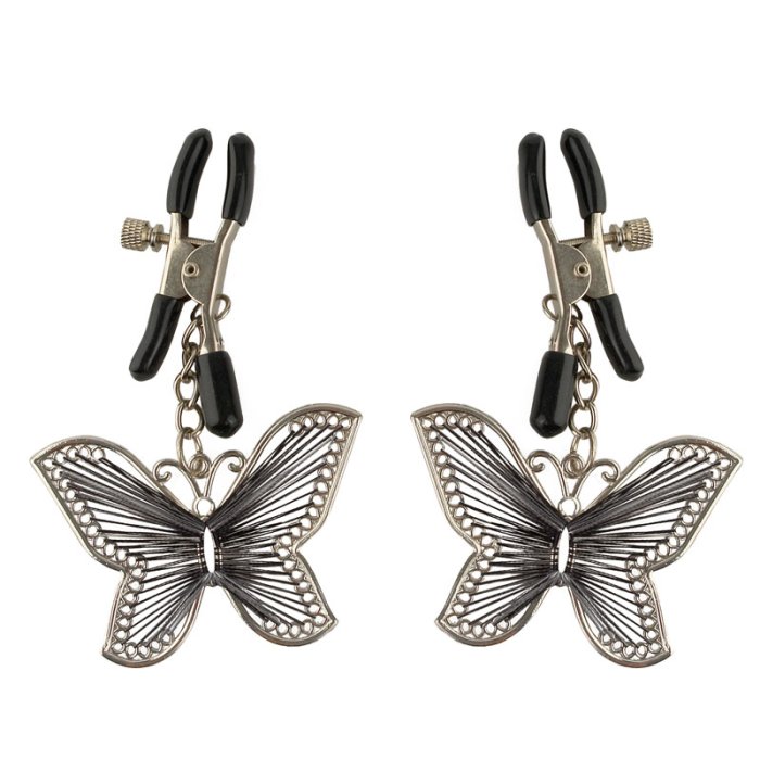 Cleme Sfarcuri Pipedream "Butterfly Nipple Clamps" - Argintiu##