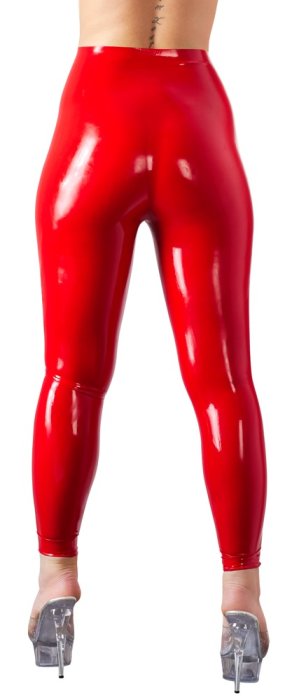 Pantaloni Latex Rosii pentru Femei - detaliu design