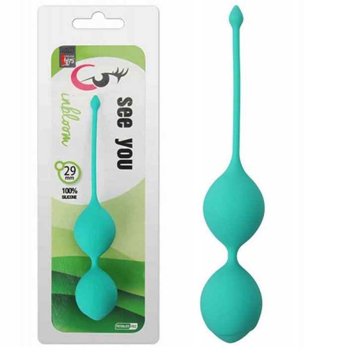 Bile Vaginale See You In Bloom Duo Balls 29 mm Verde - detaliu design