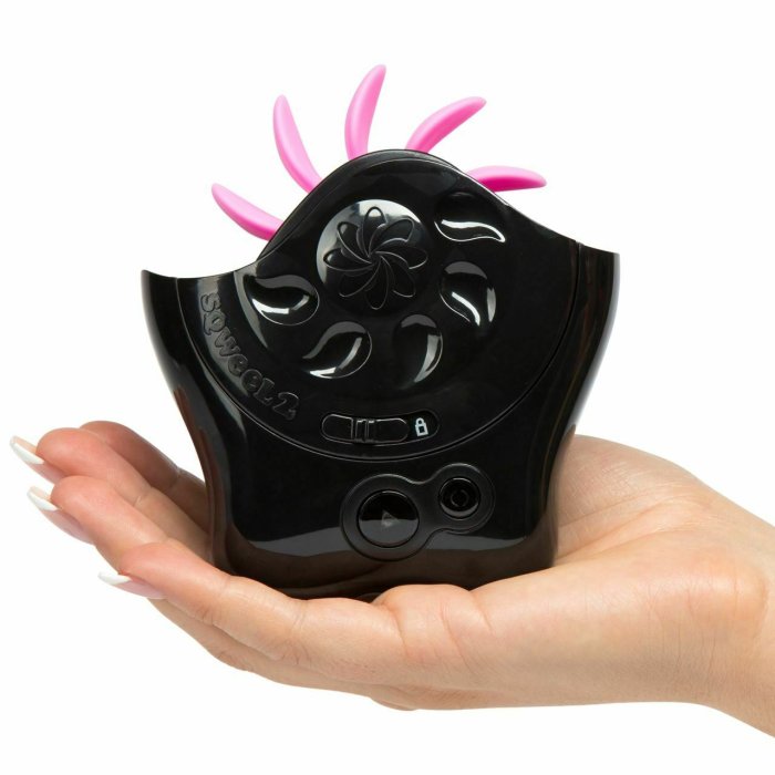 Oral Sex Simulator HAOOY »Sqweel 2« 12 cm - Roz - accesorii incluse