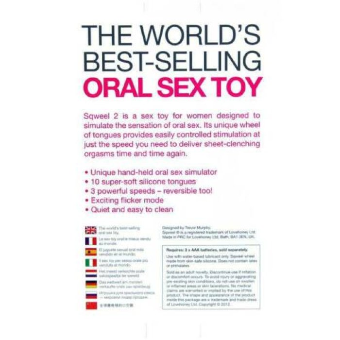Oral Sex Simulator HAOOY »Sqweel 2« 12 cm - Roz - dimensiuni complete