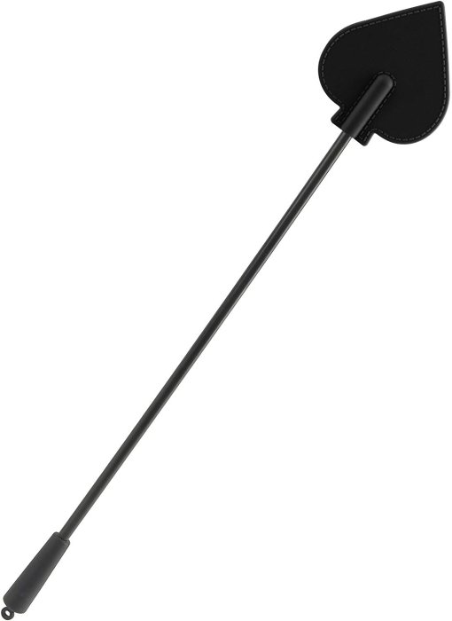 Cravasa Fetish Fantasy Silicone Spade Crop Black, 71cm - culoare si material