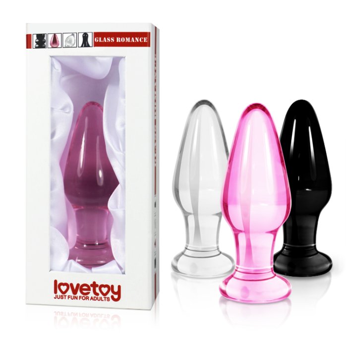 Butt Plug Anal Sticla Lovetoy "Glass Romance" 12 cm##