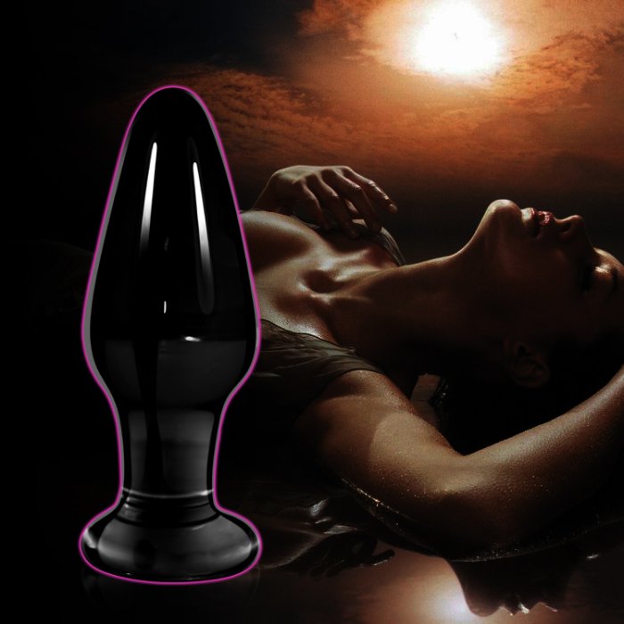 Butt Plug Anal Sticla Lovetoy "Glass Romance" 12 cm##