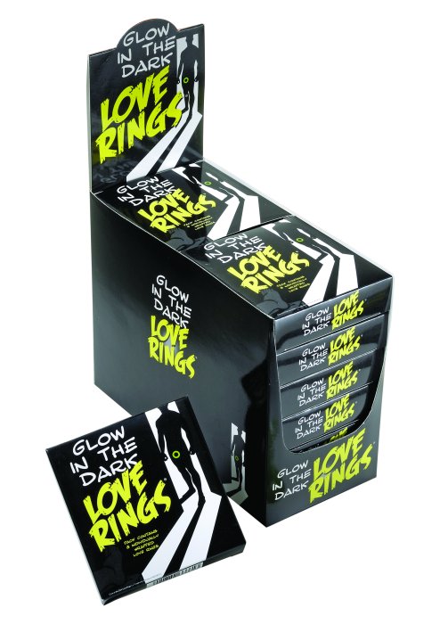 Inele Fosforescente Erectie Love Rings - detaliu design