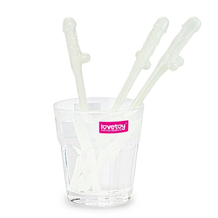 Set Paie de Baut Fosforescente Lovetoy "Willy Straws" 9 Bucati##