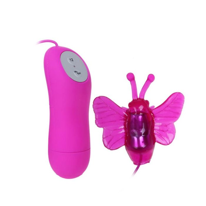 Mini Butterfly Pink Secret Vibrator - vedere frontala