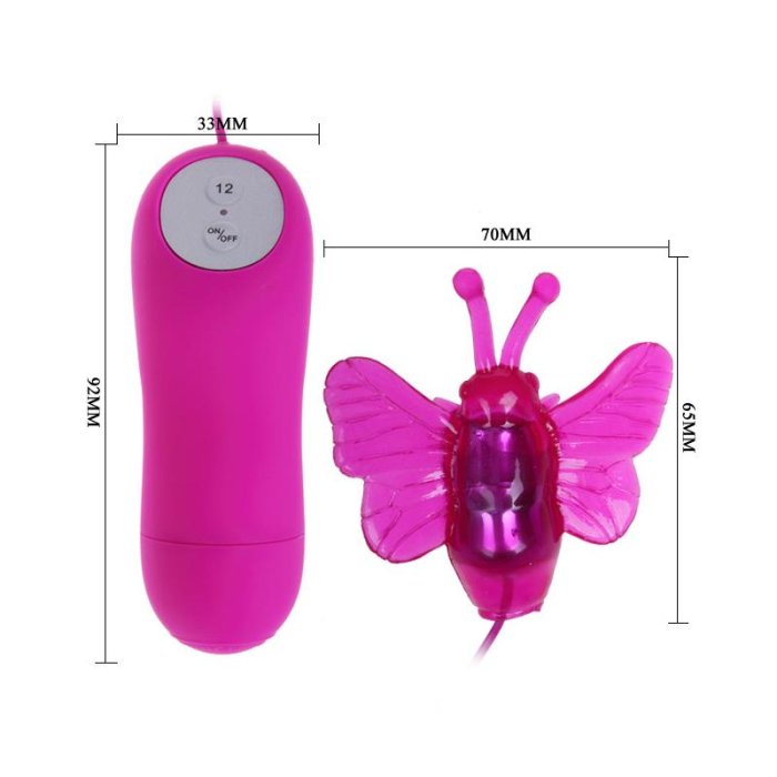 Mini Butterfly Pink Secret Vibrator - detaliu design
