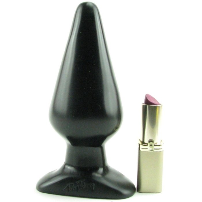 Butt Plug Smoth Negru XXL Doc Johnson - vedere laterala