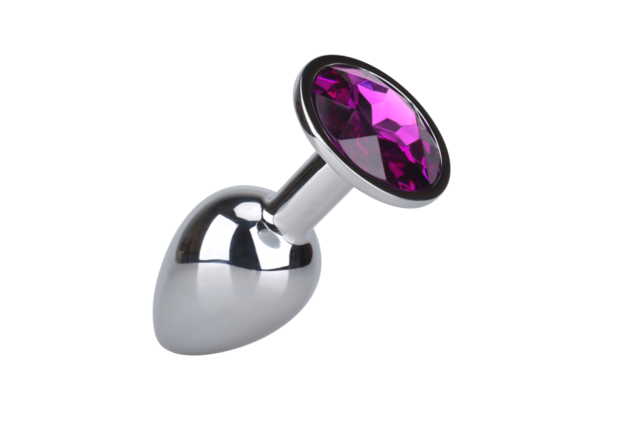 Plug Anal Metal Purple Jewel Small