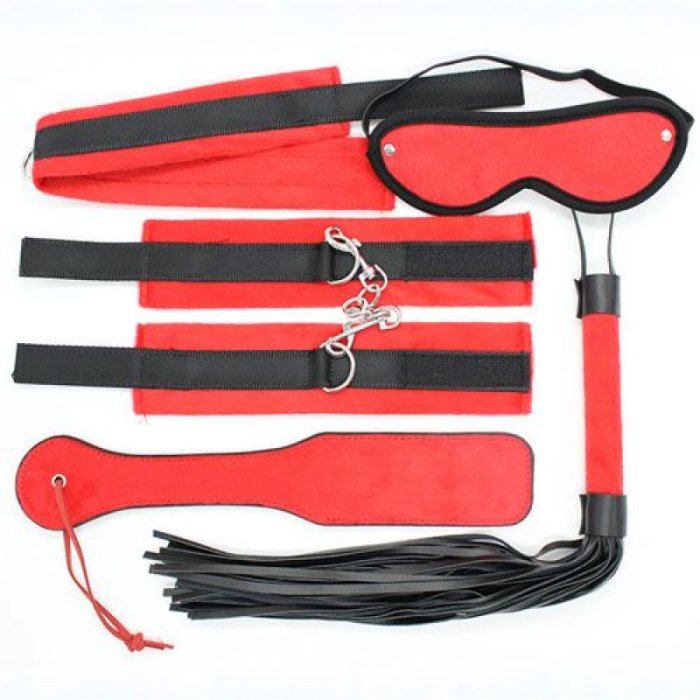 Set Bondage, Erotica Fetish Art Red, 7 Piese