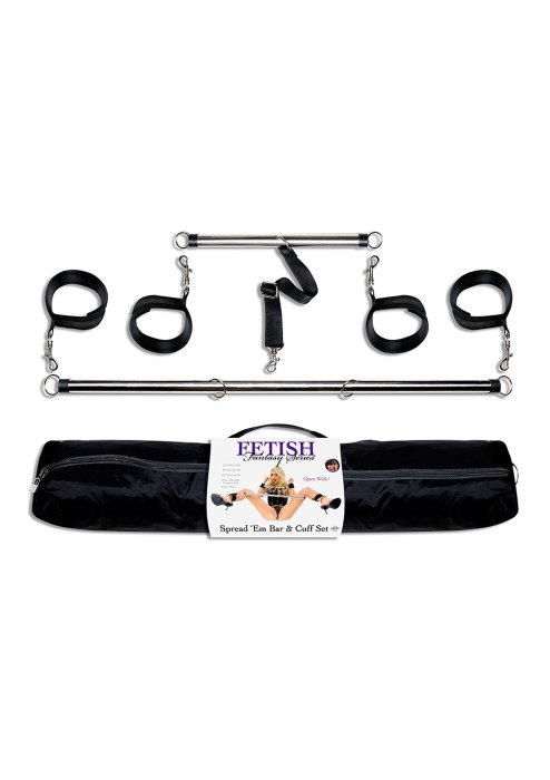 Sistem Imobilizare Piperdream »Spreader Bar Fetish Fantasies Series« Argintiu - culoare si material