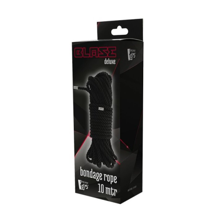 Franghie Neagra Deluxe Bondage 10M - culoare si material