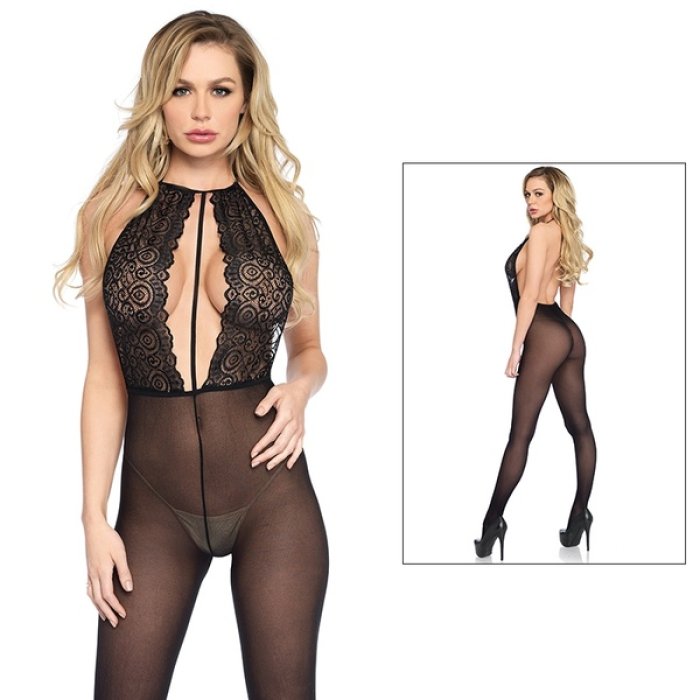 Bodystocking Sexy Leg Avenue - Negru