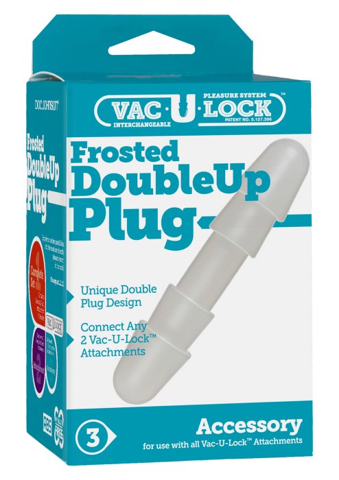 Adaptor Doc Johnson »Frosted Double Up Plug« Vac-U-Look 13,5 cm