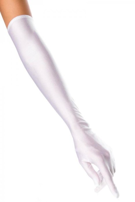 Manusi Satin Alb Latex Look