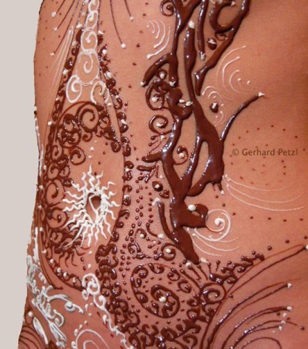Body Paint Ciocolata - detaliu finisaj