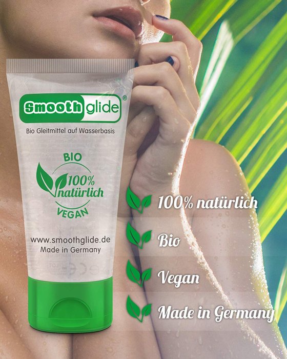 Lubrifiant Intim 100% Organic, Smooth Glide Bio Vegan 50 ml - detaliu finisaj