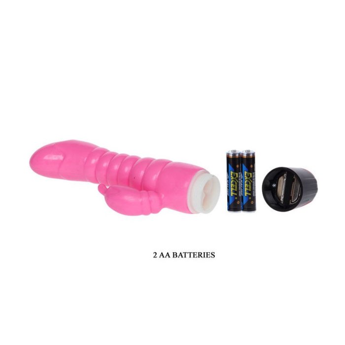 Vibrator Iepuras cu dubla stimulare, roz - accesorii incluse