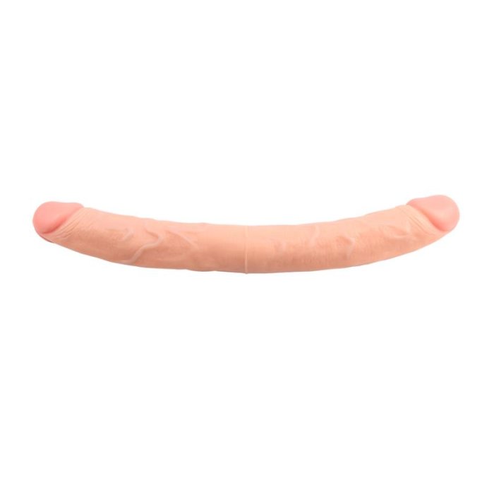 Dildo Dublu Chisa Novelties "Ballsy Super Cock" 32,5 cm - Natural##