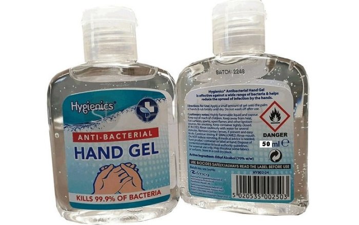 Gel Antibacterian Hygienics, cu 70% Alcool, 50 ml