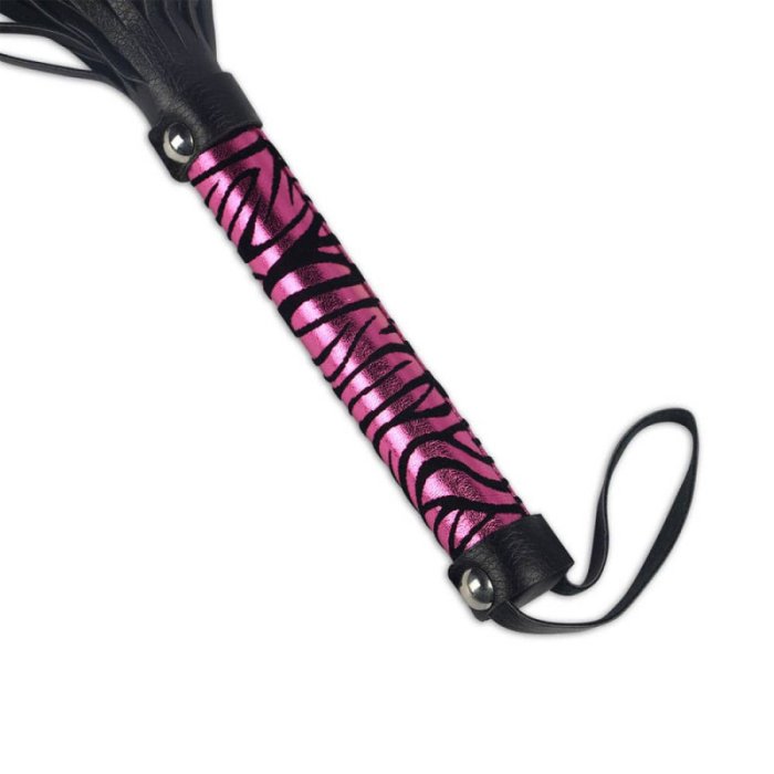 Bici Franjuri Piele Bicolor Negru-Violet, 40 cm - dimensiuni complete