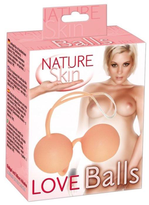 Bile Vaginale Nature Skin "Love Balls" 24 cm - Natural - culoare si material