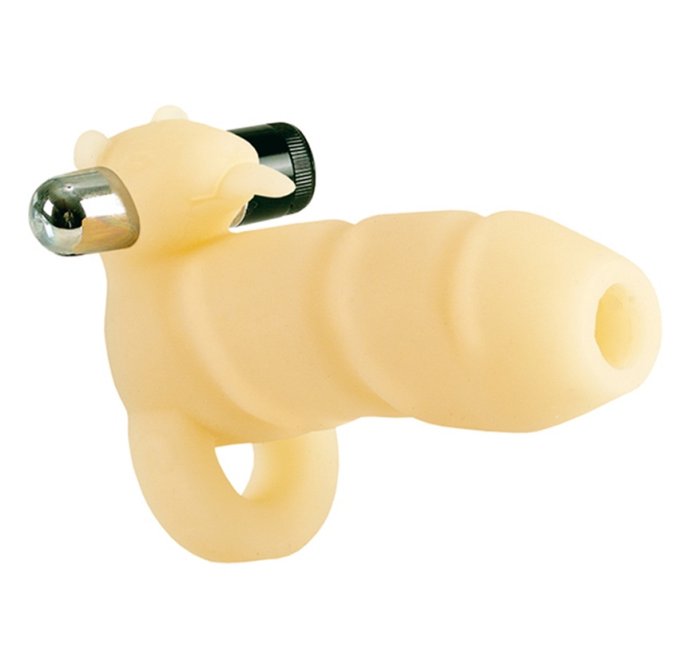 Manson Penis California Exotics "Futurotic 4 Way Arouser" 10 cm - Galben