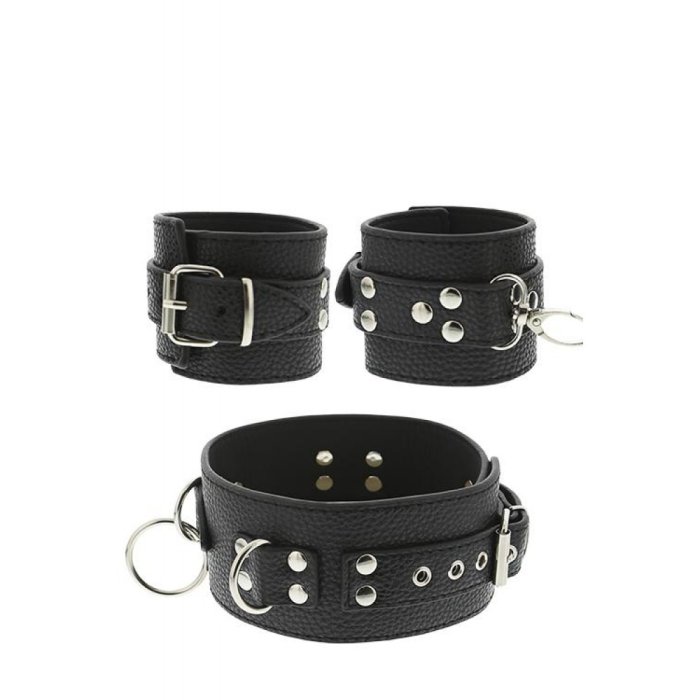 Set Bondage Dream Toys "Collar & Cuffs" - Negru##