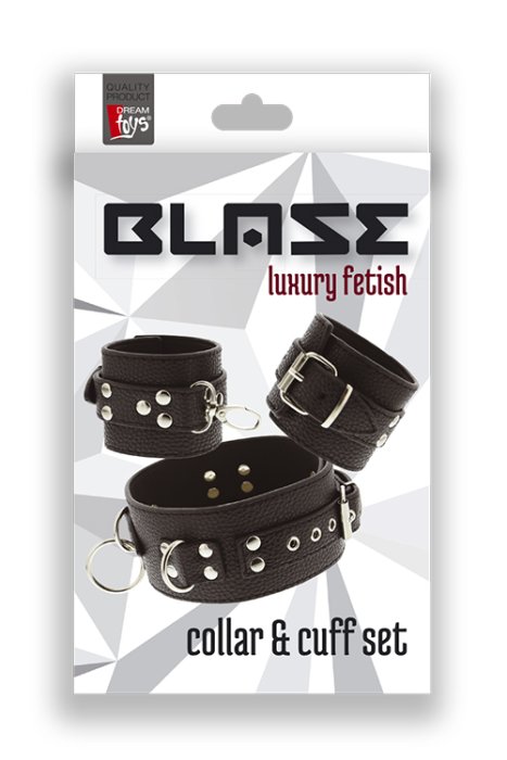 Set Bondage Dream Toys "Collar & Cuffs" - Negru##