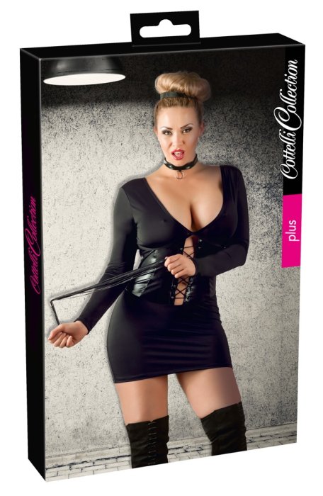 Rochie si Bici Cottelli Collection Bondage - Negru - accesorii incluse