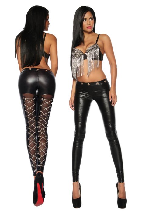 Pantaloni Latex Metalic