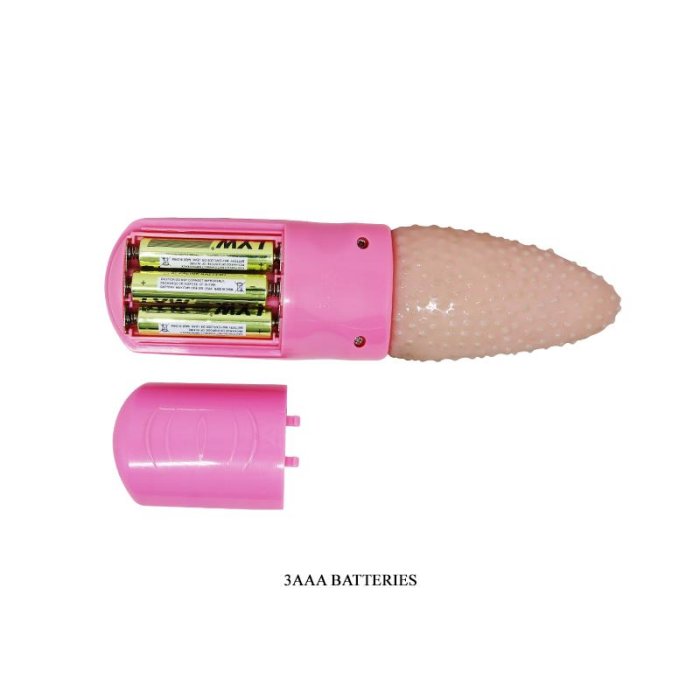 Vibrator Limba HAOOY »Tongue« 16,5 cm - Roz - detaliu finisaj