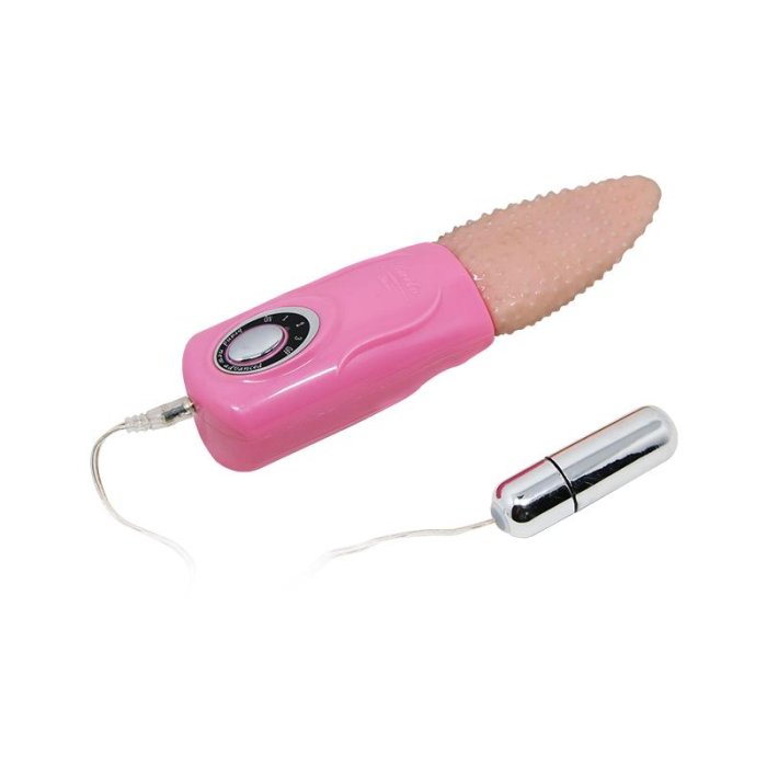 Vibrator Limba HAOOY »Tongue« 16,5 cm - Roz - accesorii incluse