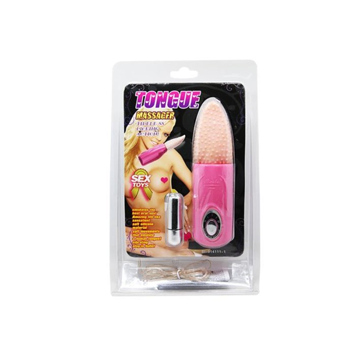 Vibrator Limba HAOOY »Tongue« 16,5 cm - Roz - vedere spate