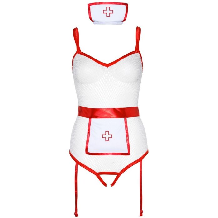 Costum Leg Avenue, Nurse Roleplay, Alb, S-L# - detaliu design